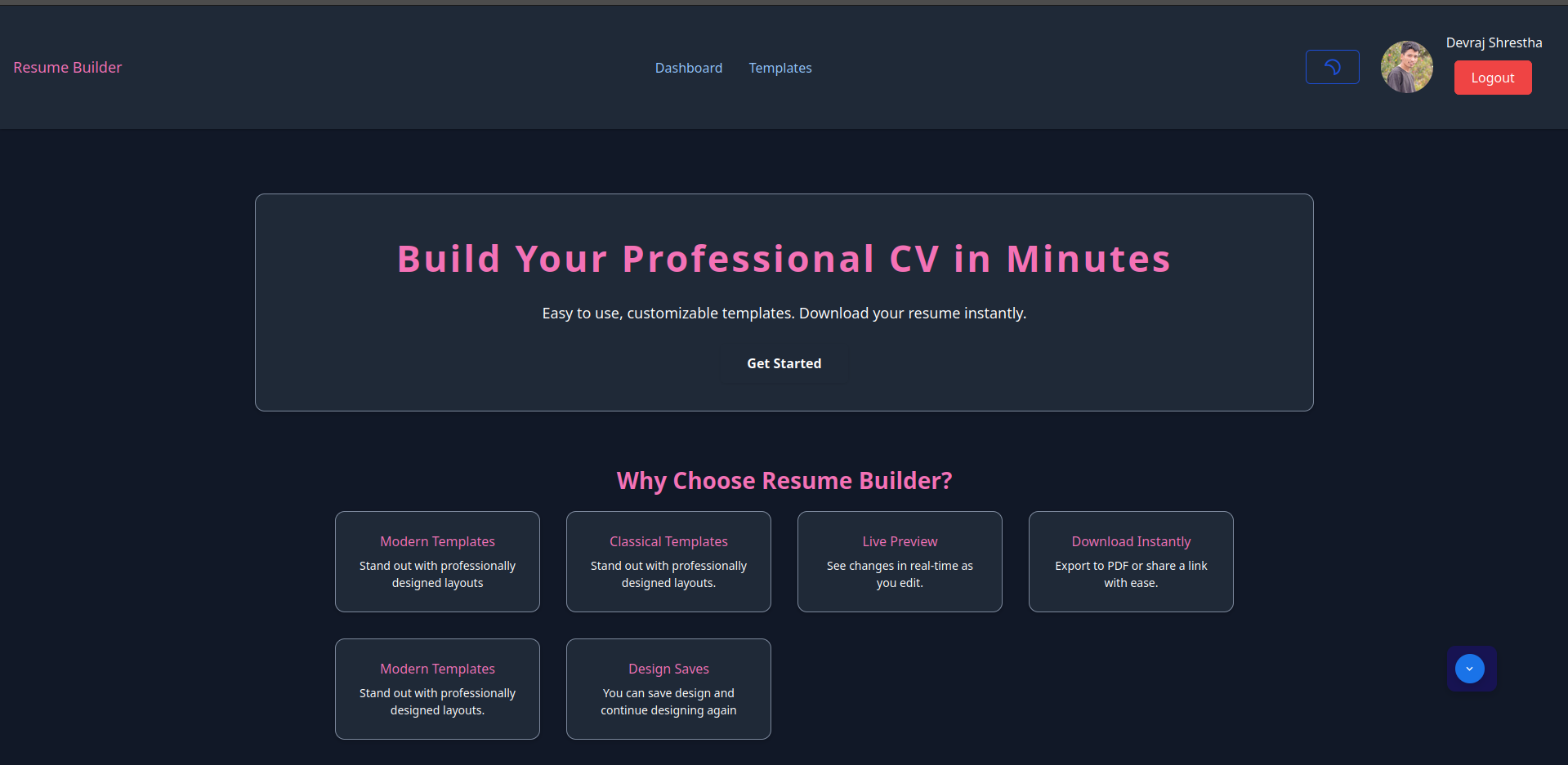 Resume builder